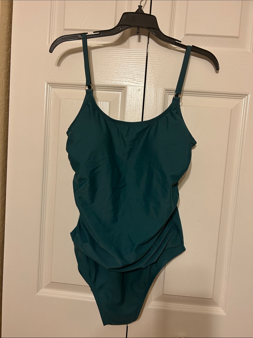 Kona Sol Teal Scoop-Neck One-Piece Swimsuit